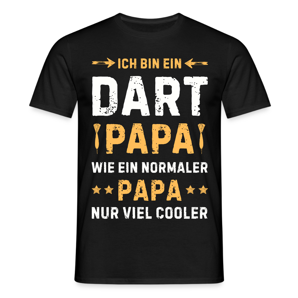 Männer T-Shirt "Ich bin ein Dart Papa" - Schwarz