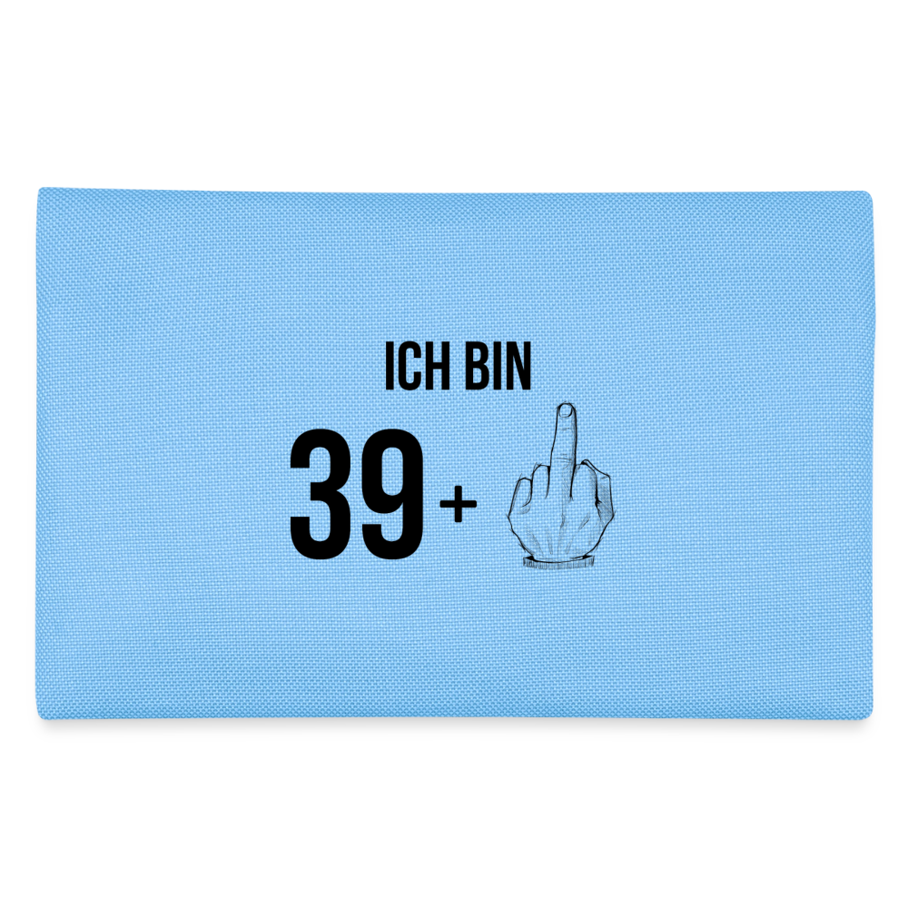 Geldbörse "Ich bin 39 plus Mittelfinger" - Hellblau