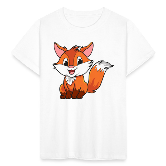 Kinder T-Shirt "Niedlicher Fuchs" - Weiß