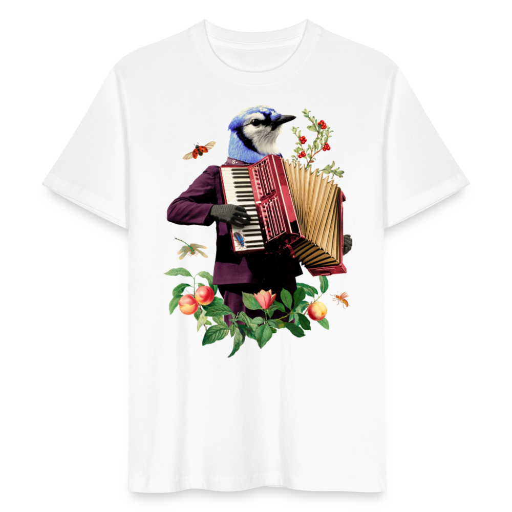 Männer Bio-T-Shirt "Vogel macht Musik" - Weiß