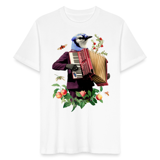 Männer Bio-T-Shirt "Vogel macht Musik" - Weiß