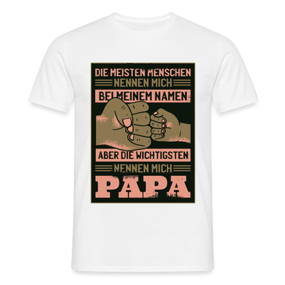 Männer T-Shirt "Die wichtigsten nennen mich Papa" - Weiß