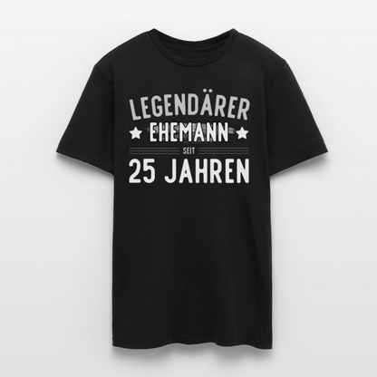 Männer T-Shirt "Legendärer Ehemann seit 25 Jahren" - Schwarz