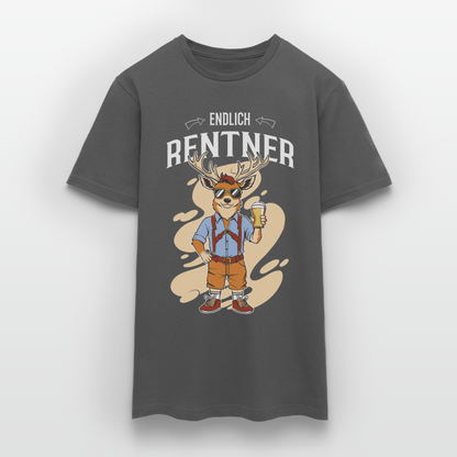 Männer T-Shirt "Endlich Rentner" (Weihnachtsmotiv) - Anthrazit