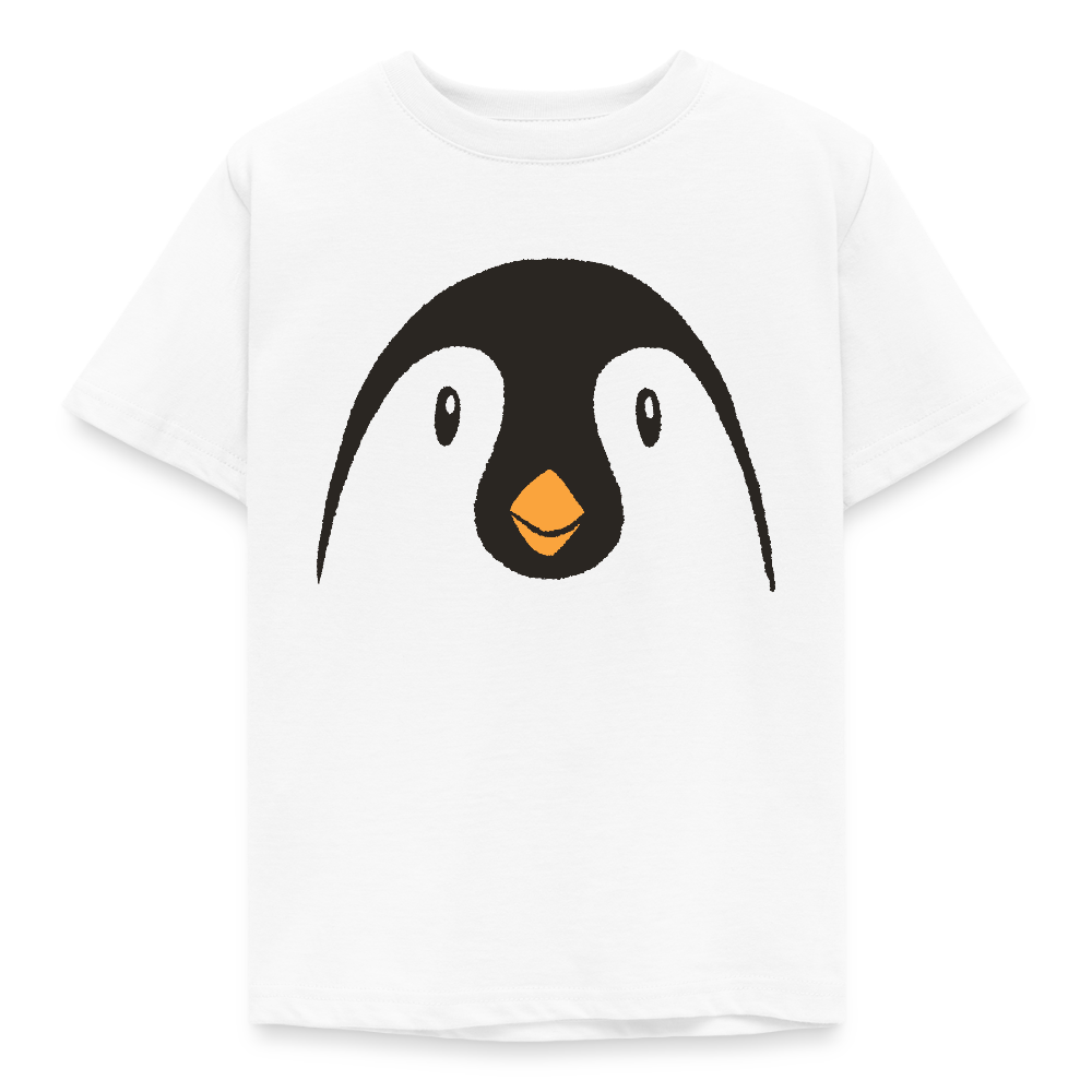 Kinder T-Shirt "Pinguin Gesicht" - Weiß