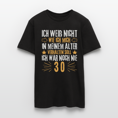 Männer T-Shirt "Ich war noch nie 30" - Schwarz