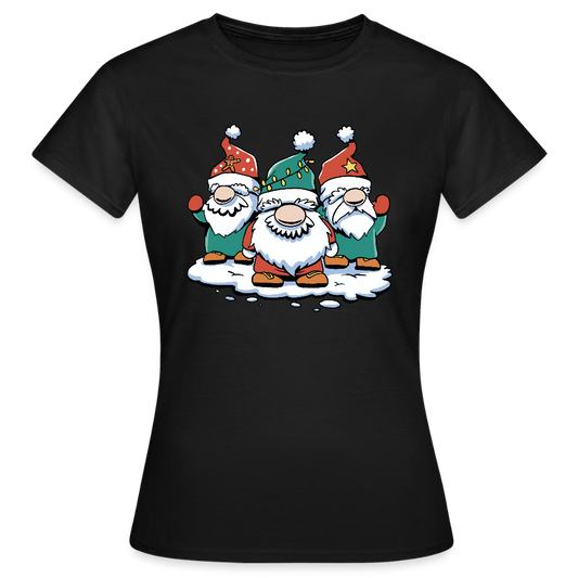 Frauen T-Shirt "Lustige Weihnachtswichtel" - Schwarz