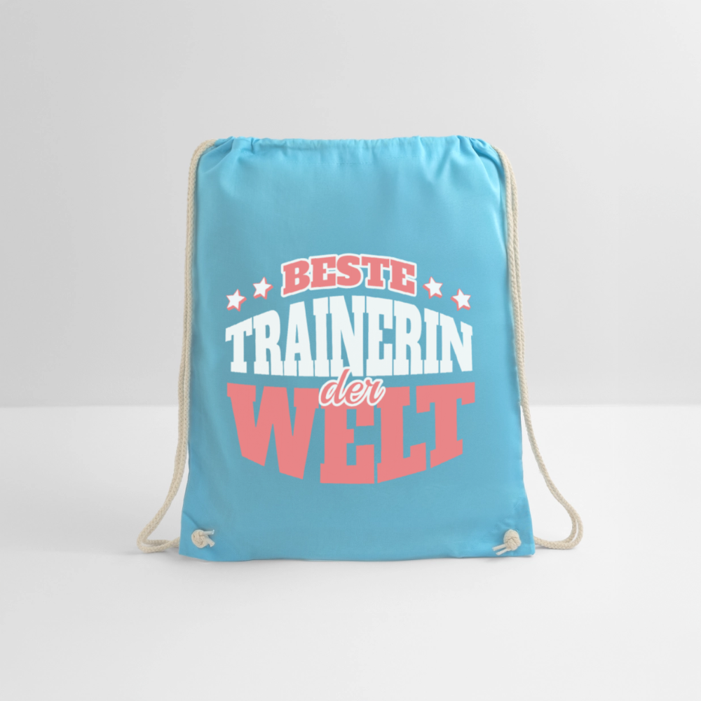 Turnbeutel "Beste Trainerin der Welt" - Aqua