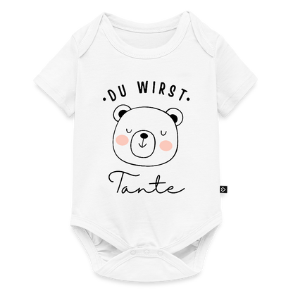 Baby Bio-Body "Du wirst Tante" (Teddybär-Motiv) - Weiß