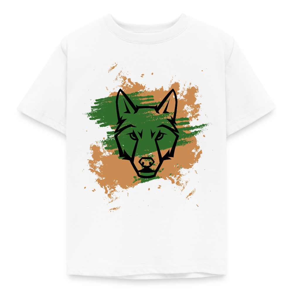 Kinder T-Shirt "Cooles Wolf-Design" - Weiß