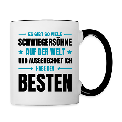 Tasse "Es gibt so viele Schwiegersöhne auf der Welt und ausgerechnet ich habe den besten" - Weiß/Schwarz
