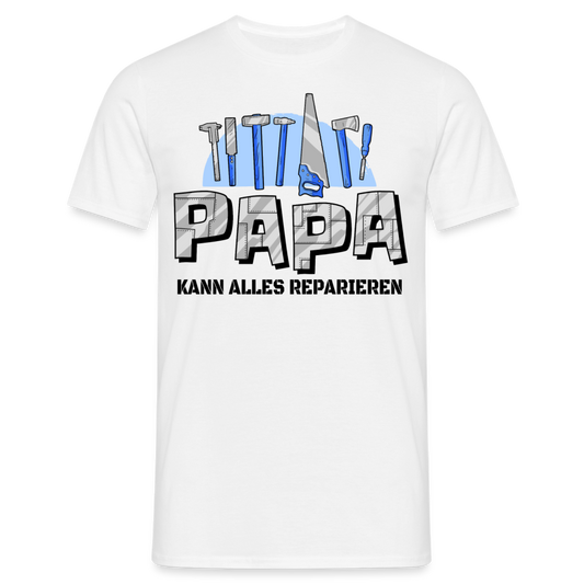 Männer T-Shirt "Papa kann alles reparieren" - Weiß