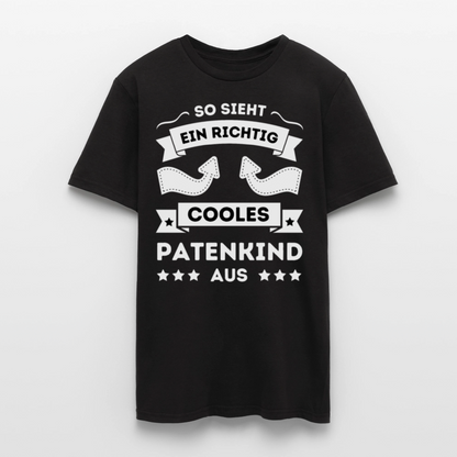 Männer T-Shirt "So sieht ein richtig cooles Patenkind aus" - Schwarz
