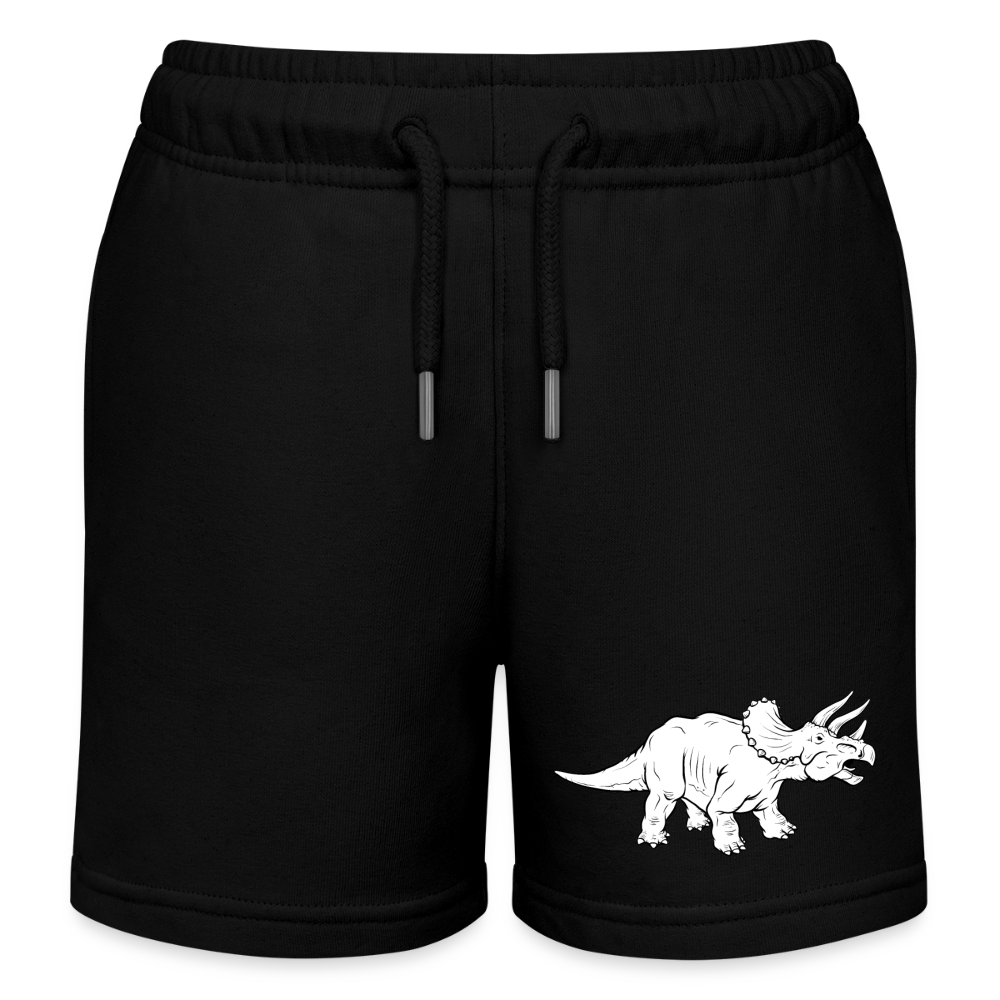 Kinder Bio Joggingshorts "Triceratops Dinosaurier" - Schwarz