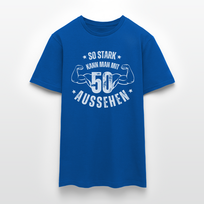 Männer T-Shirt "So stark kann man mit 50 aussehen" - Royalblau