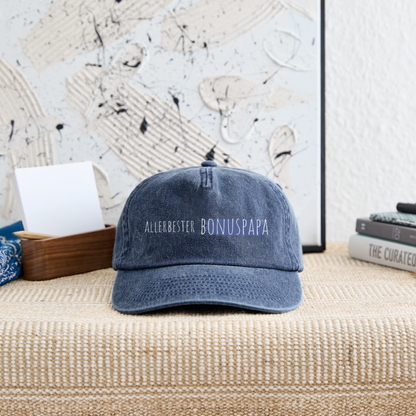 Vintage Cap "Allerbester Bonuspapa" - Vintage Denim
