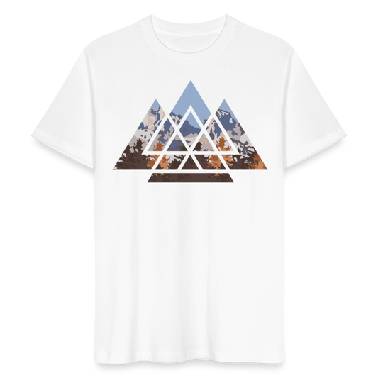 Männer Bio T-Shirt "Berglandschaft" - Weiß