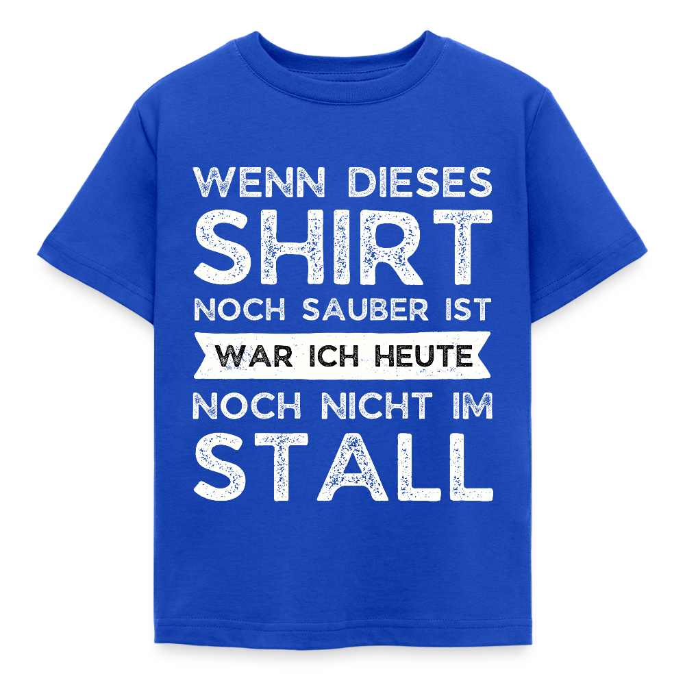 Kinder T-Shirt "Heute nicht im Stall" - Royalblau