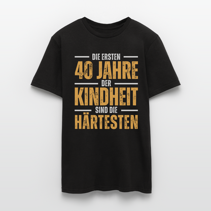 Männer T-Shirt "Die ersten 40 Jahre..." - Schwarz