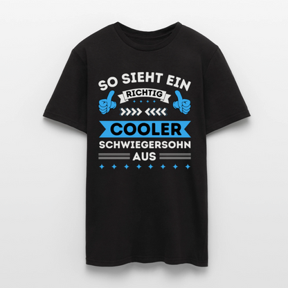 Männer T-Shirt "So sieht ein richtig cooler Schwiegersohn aus" - Schwarz