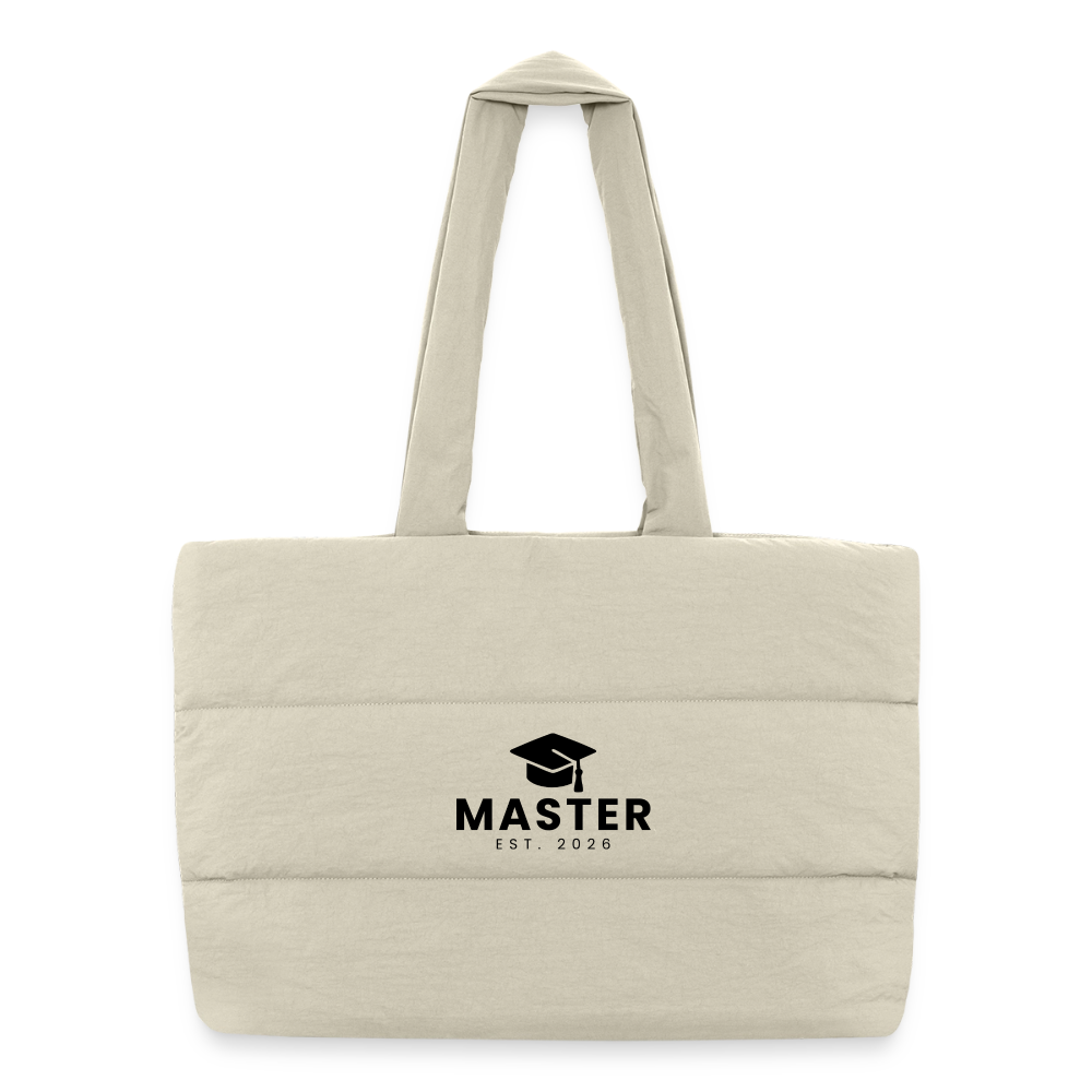 Puffer-Einkaufstasche "Master 2026" - Naturweiß