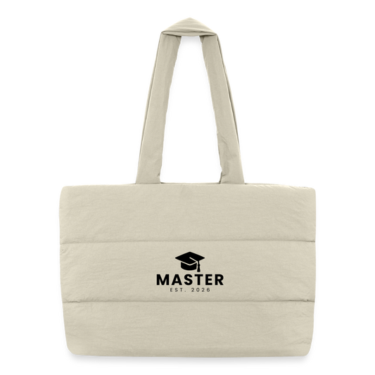 Puffer-Einkaufstasche "Master 2026" - Naturweiß
