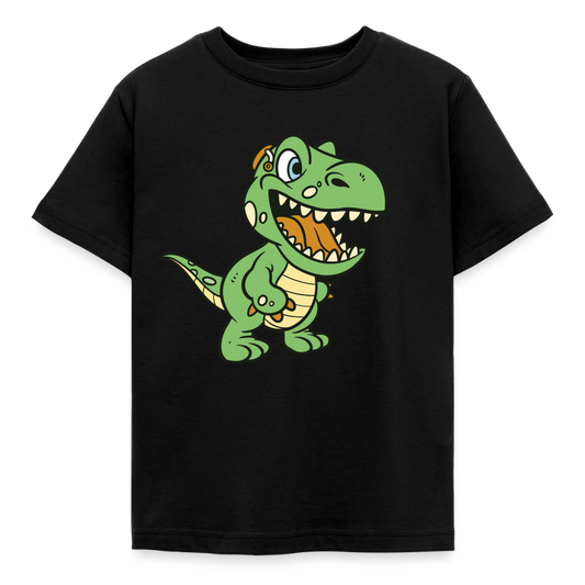 Kinder T-Shirt "Dinosaurier im Cartoon Stil" - Schwarz