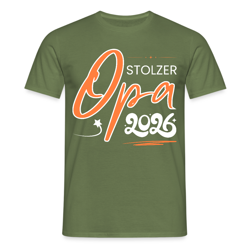 Männer T-Shirt "Stolzer Opa 2026" - Militärgrün