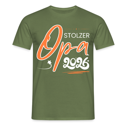 Männer T-Shirt "Stolzer Opa 2026" - Militärgrün