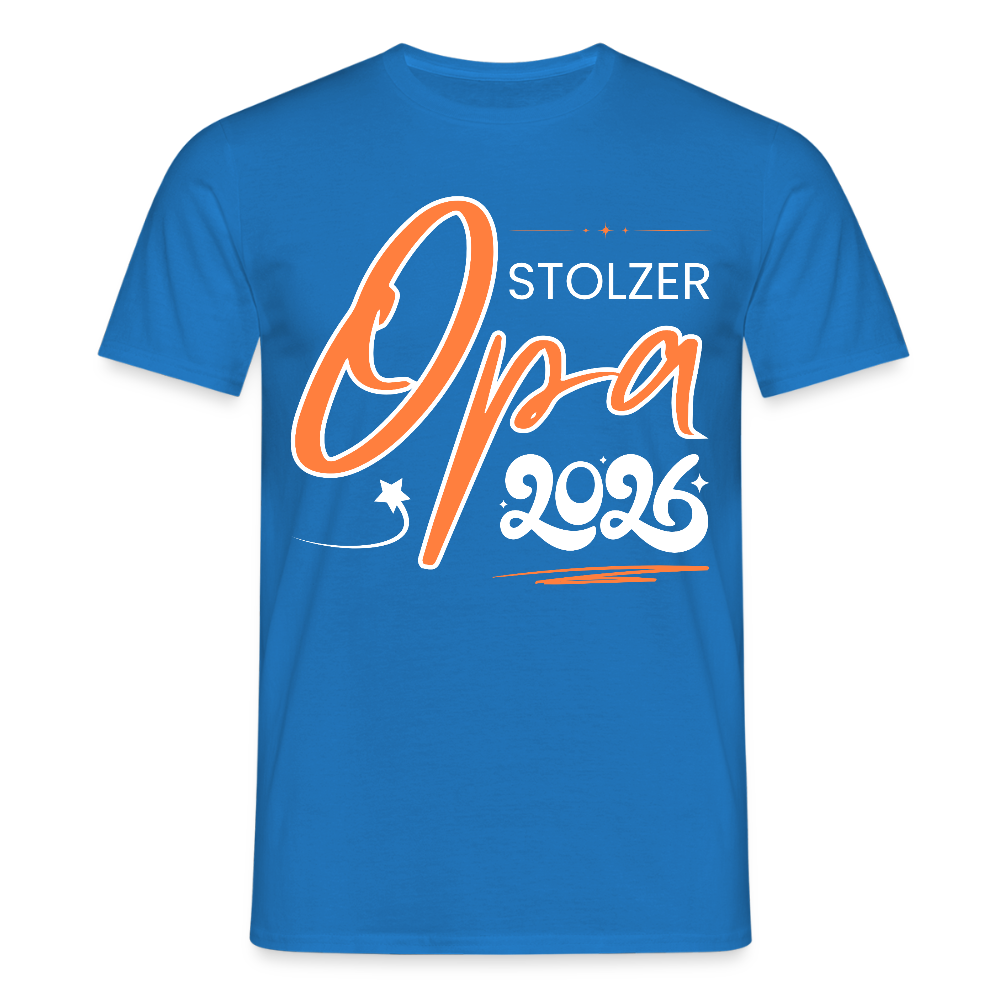 Männer T-Shirt "Stolzer Opa 2026" - Royalblau