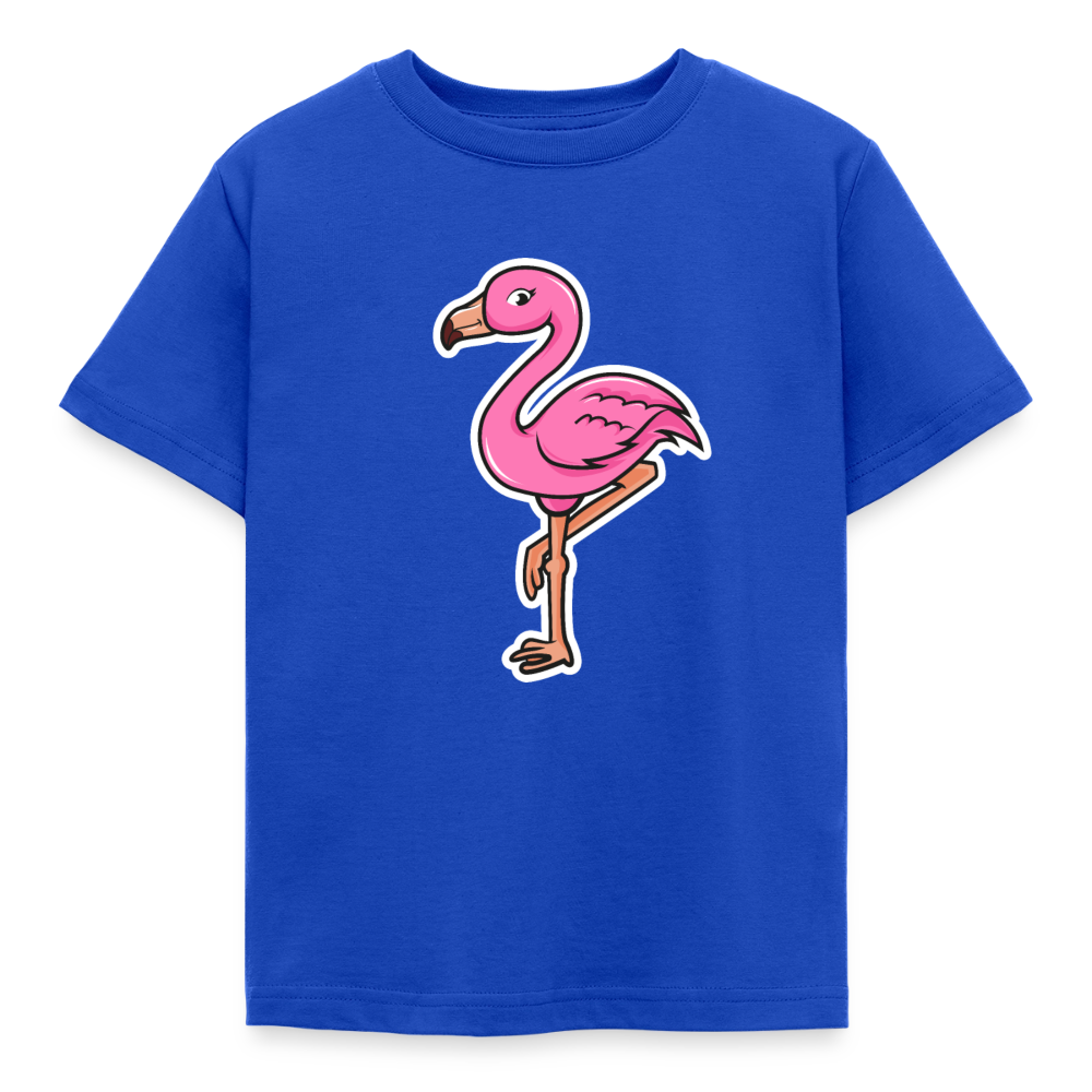 Kinder T-Shirt "Niedlicher Flamingo" - Royalblau