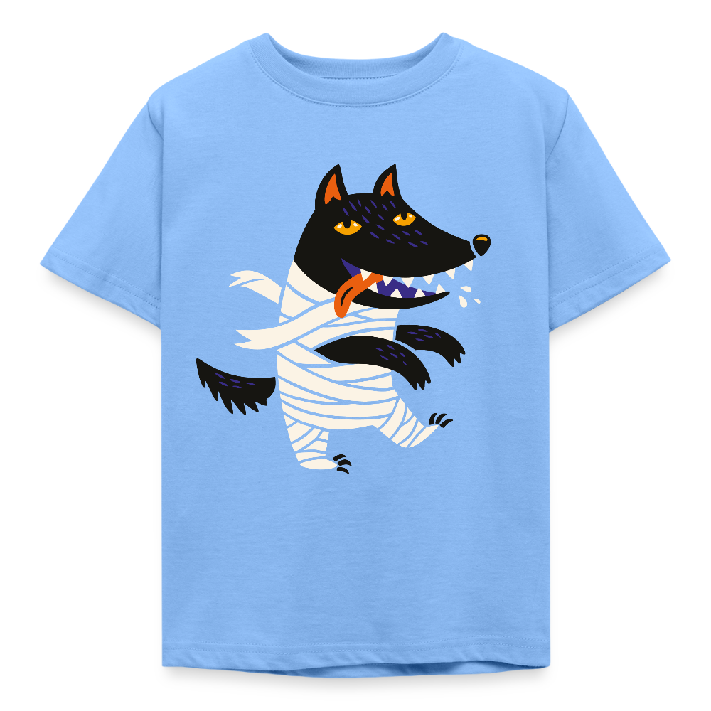 Kinder T-Shirt "Lustiger Wolf" - Himmelblau