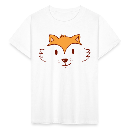 Kinder T-Shirt "Niedliches Fuchsgesicht" - Weiß