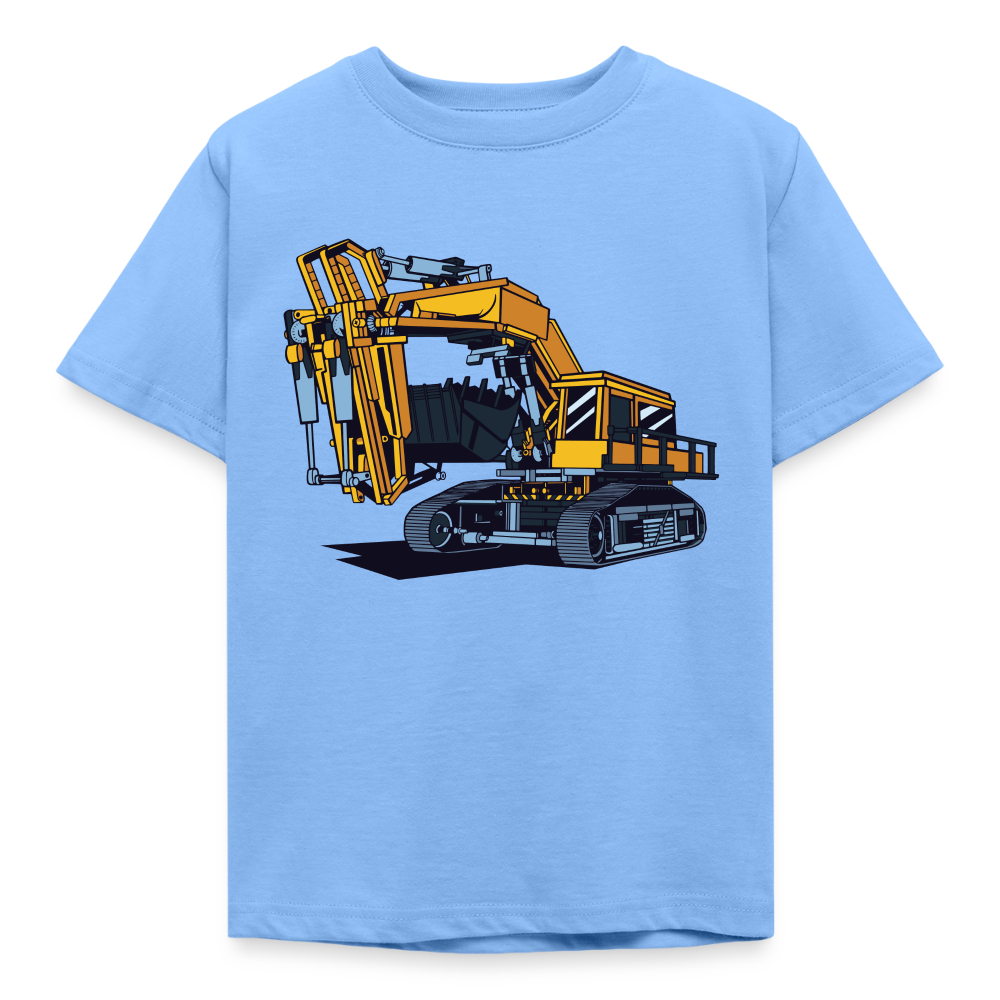 Kinder T-Shirt "Großer Bagger" - Himmelblau