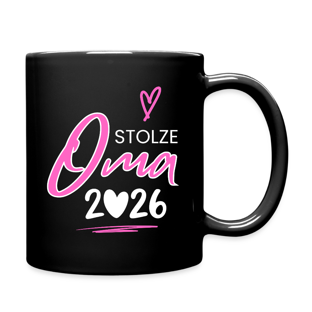 Tasse "Stolze Oma 2026" - Schwarz