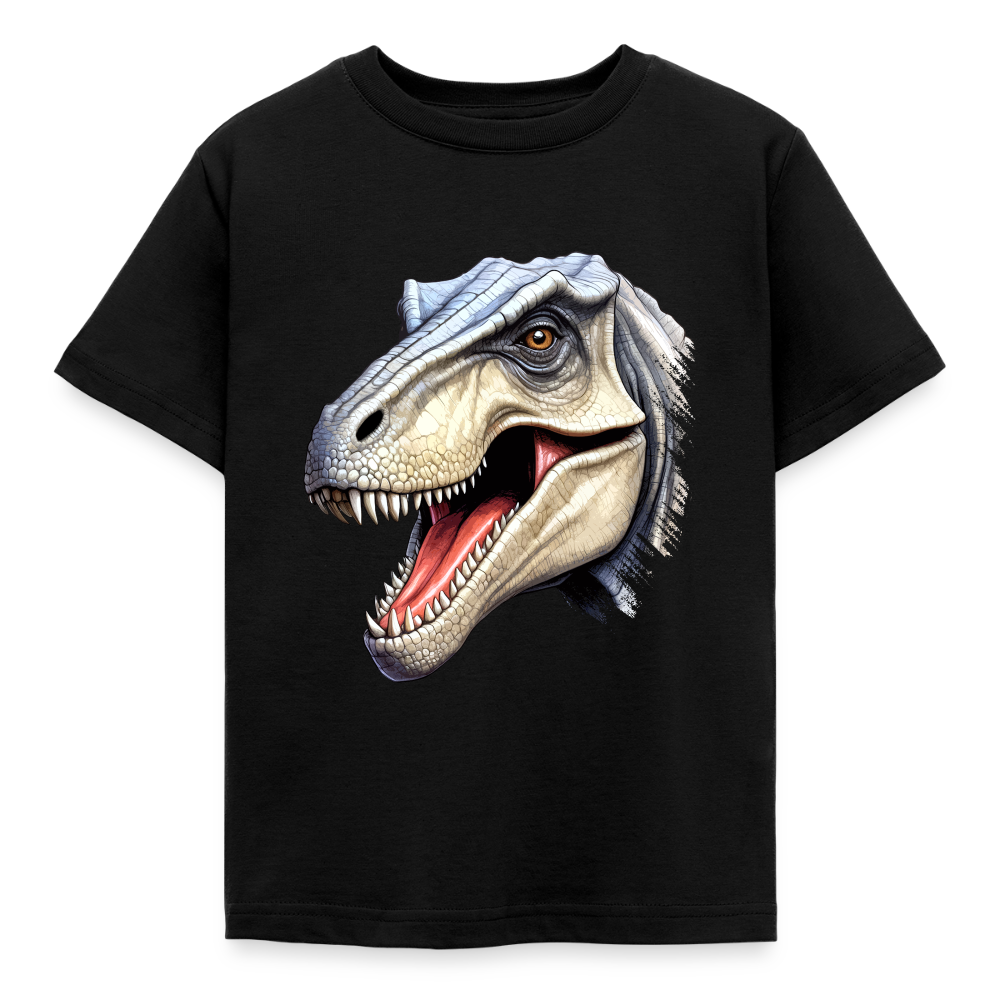 Kinder T-Shirt "Detaillierter Dinosaurier" - Schwarz