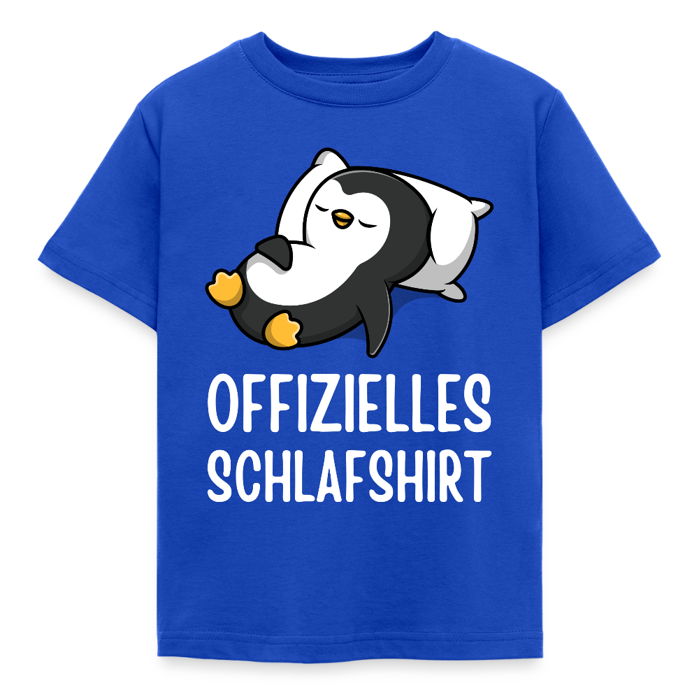 Kinder T-Shirt "Offizielles Schlafshirt" - Royalblau