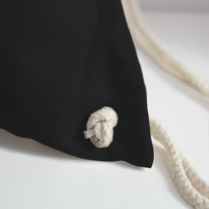 Turnbeutel "Ich bin der Grund, warum eure Tochter die Zeit vergisst." - Schwarz