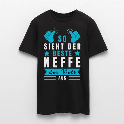 Männer T-Shirt "So sieht der beste Neffe der Welt aus" - Schwarz