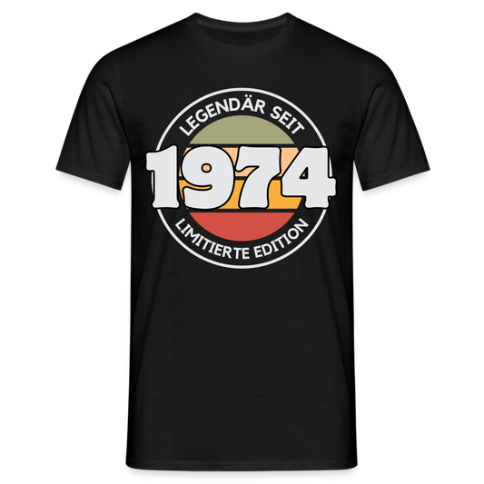 Männer T-Shirt "Legendär seit 1974 - Limitierte Edition" - Schwarz