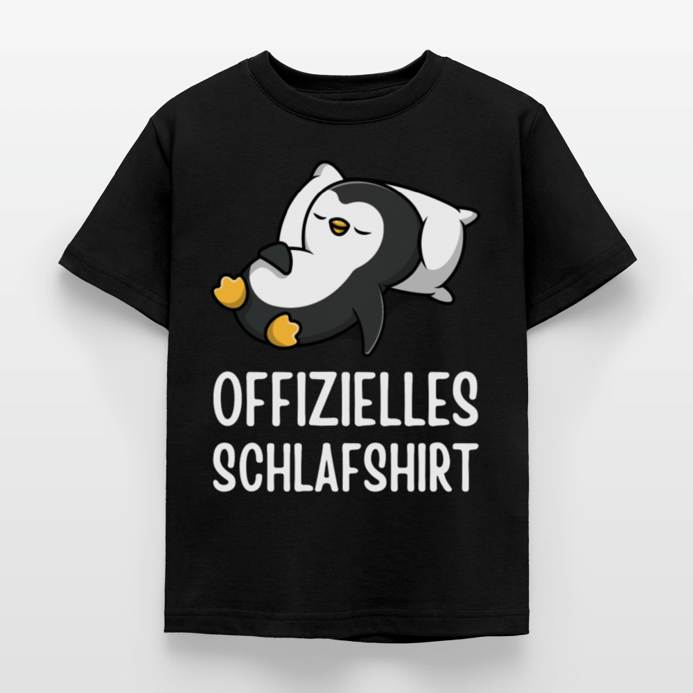 Kinder T-Shirt "Offizielles Schlafshirt" - Schwarz