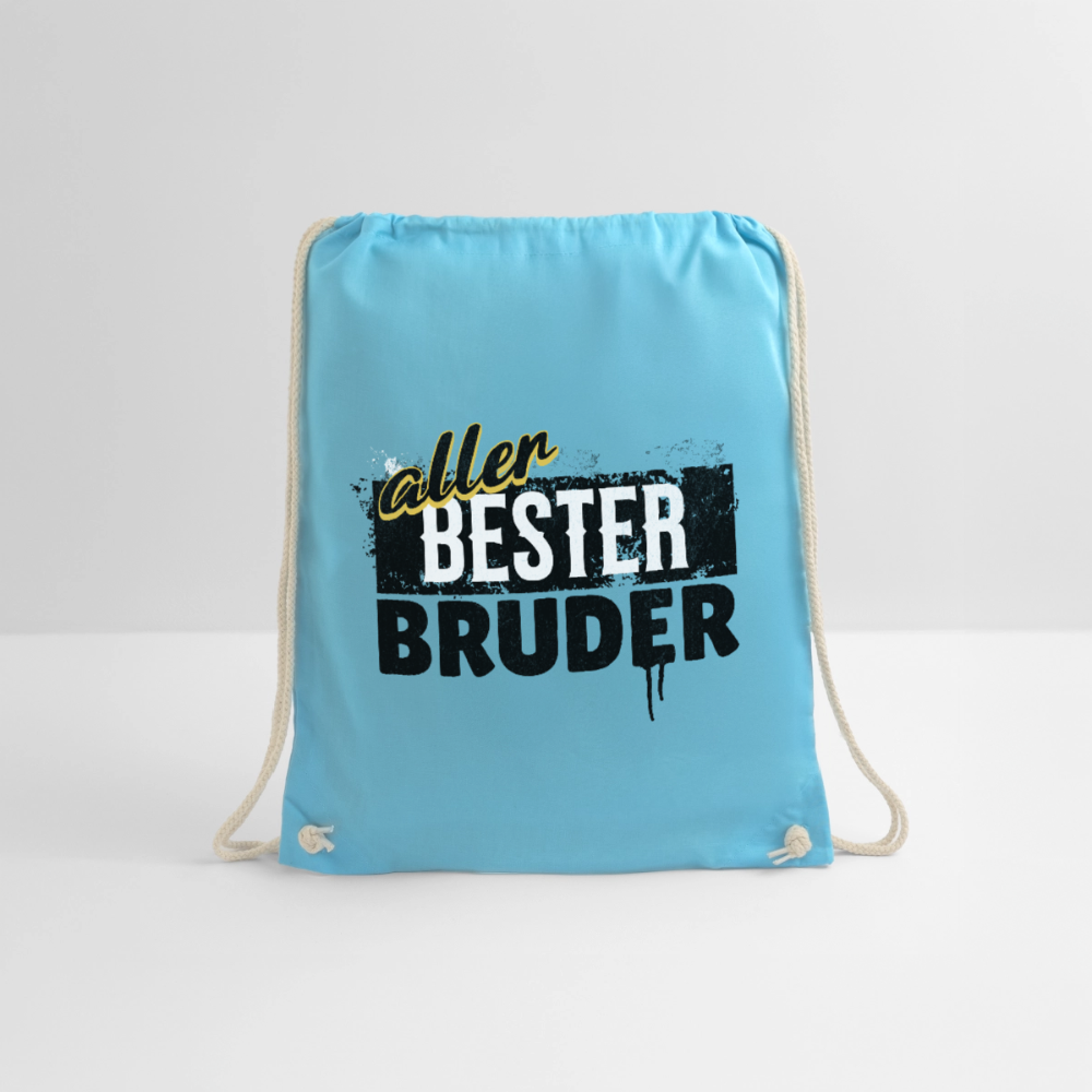 Turnbeutel "Allerbester Bruder" - Aqua