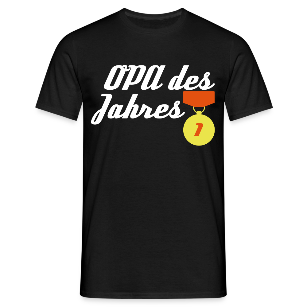 Männer T-Shirt "Opa des Jahres" - Schwarz