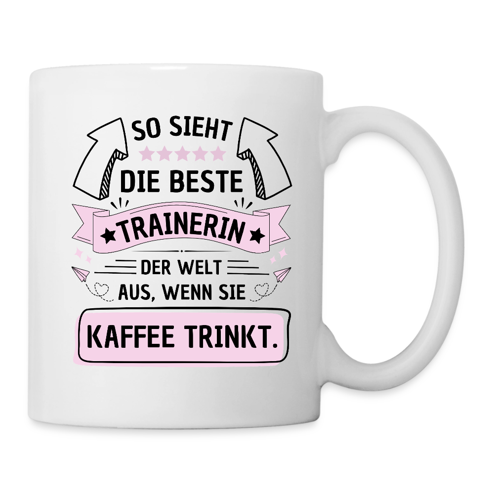 Tasse "Die beste Trainerin" (Kaffee) - Weiß