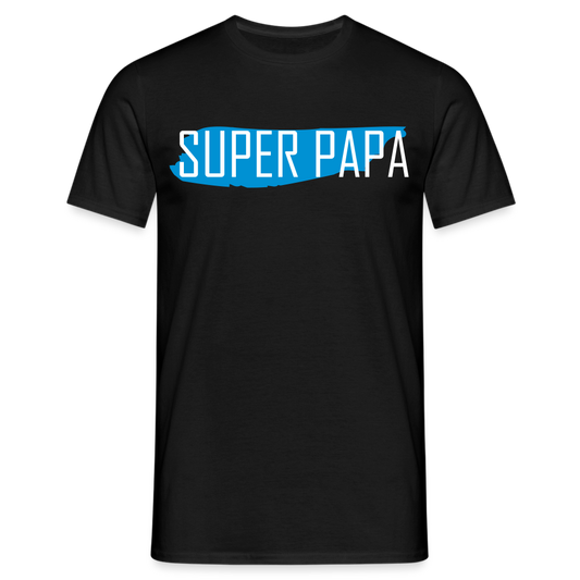 Männer T-Shirt "Super Papa" - Schwarz