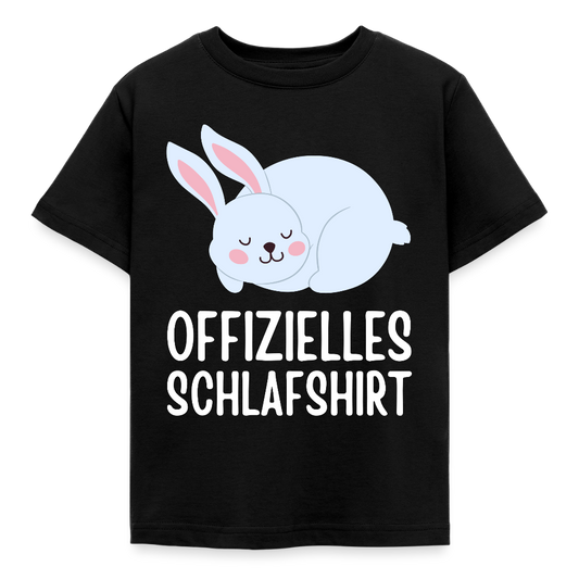 Kinder T-Shirt "Offizielles Schlafshirt" - Schwarz