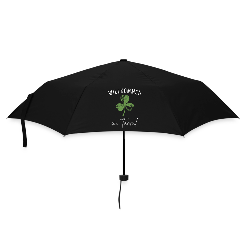 Kleiner Regenschirm "Willkommen im Team" - Schwarz