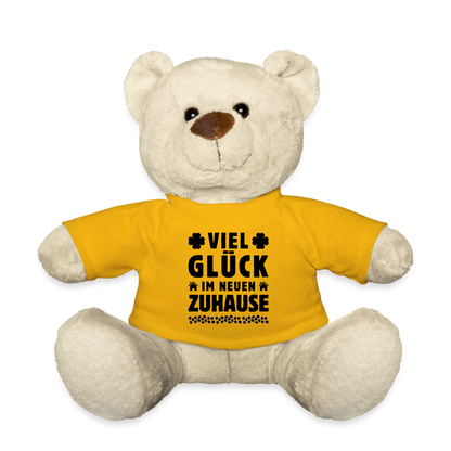 Teddy "Viel Glück im neuen Zuhause" - Sonnengelb