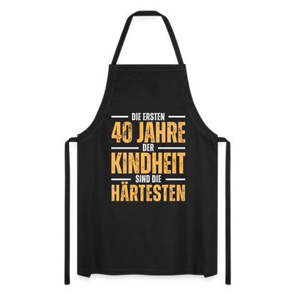 Kochschürze "Die ersten 40 Jahre" - Schwarz