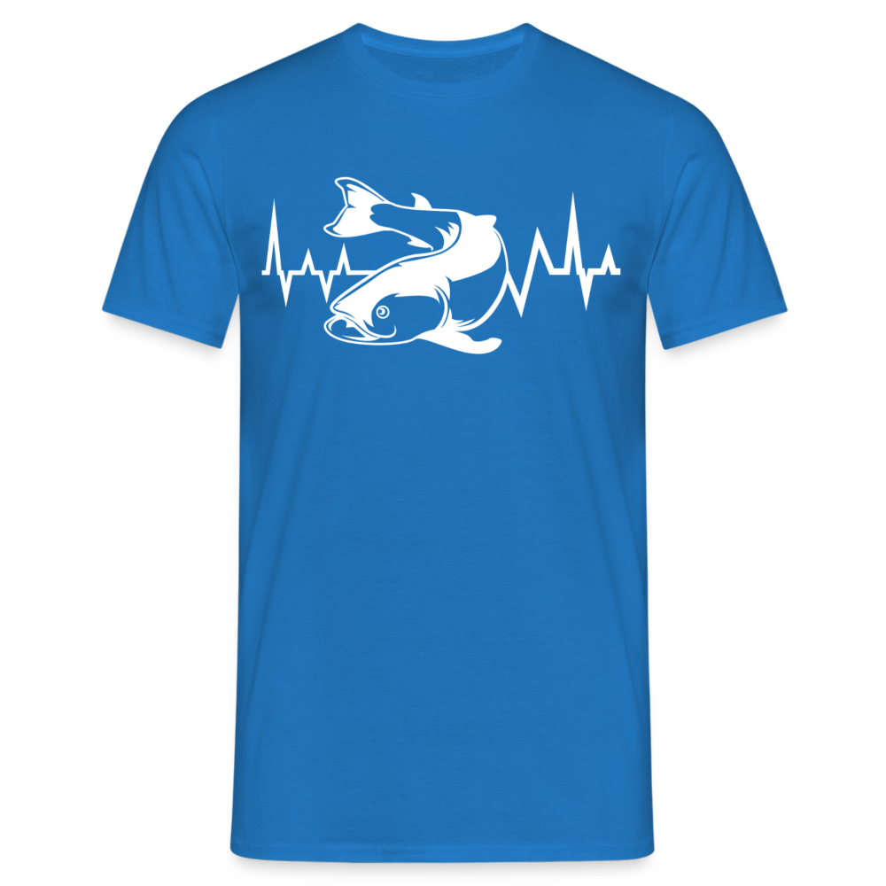 Männer T-Shirt "Herzschlag-Fisch" - Royalblau